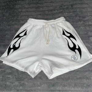 White Flame Graphic Men's Shorts